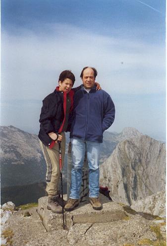 Con Iker en el Alluitz (1025m) en marzo del 2003